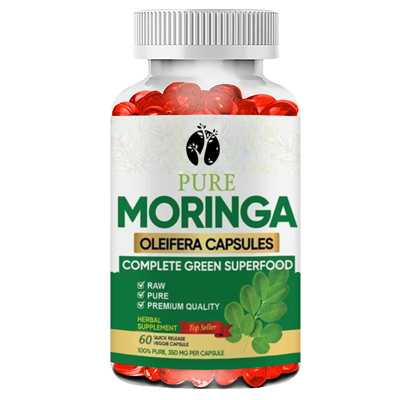 Moringa Leaf Powder - Cápsulas Moringa -60 cápsulas 3X Antioxidante