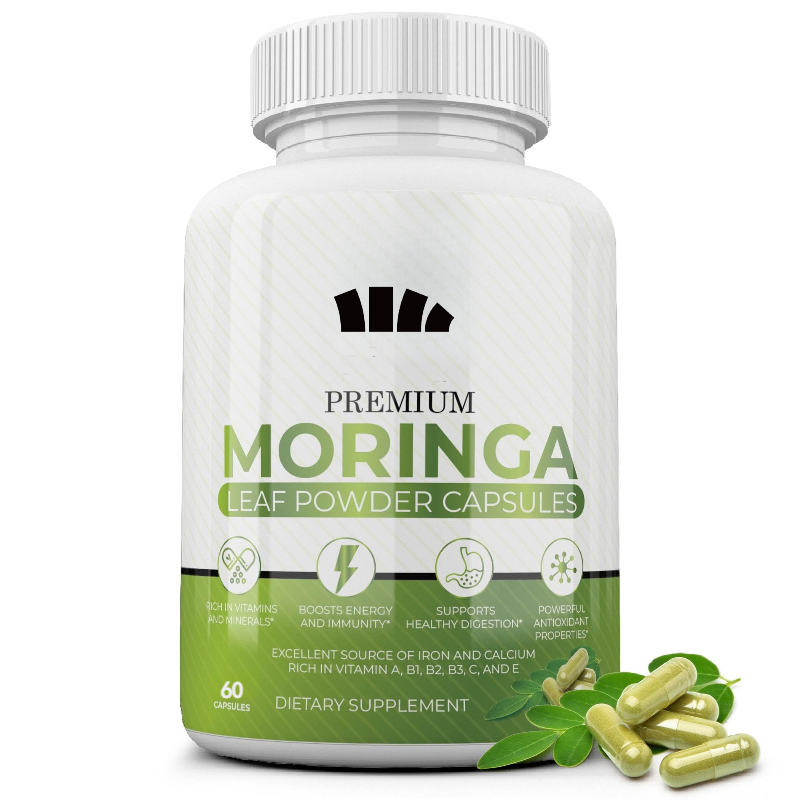 Moringa Leaf Powder - Cápsulas naturais de Moringa - Suplemento