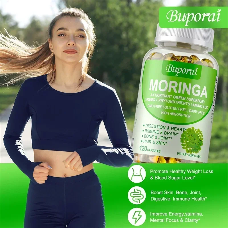 Cápsulas Moringa - Aumenta o m - Moringa Leaf Powder avaliação e preço