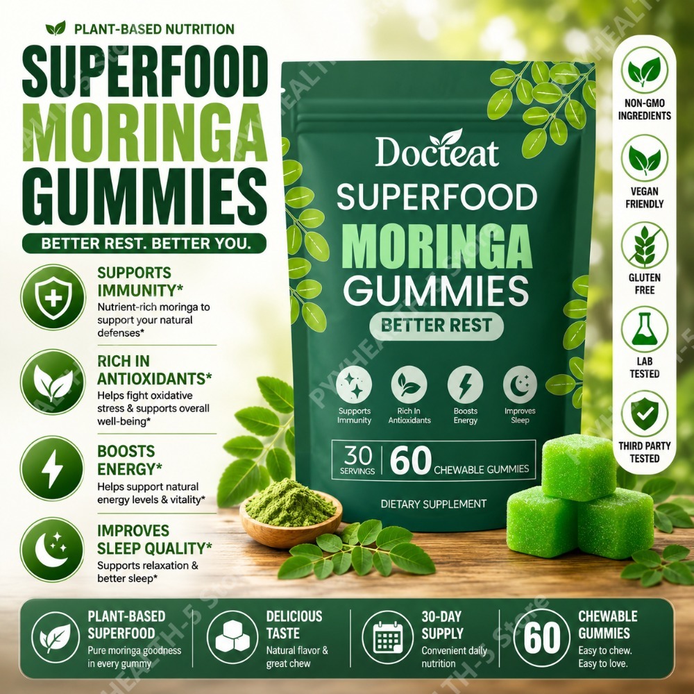 Gomas de Moringa Docteat com B - Moringa Leaf Powder avaliação e preço